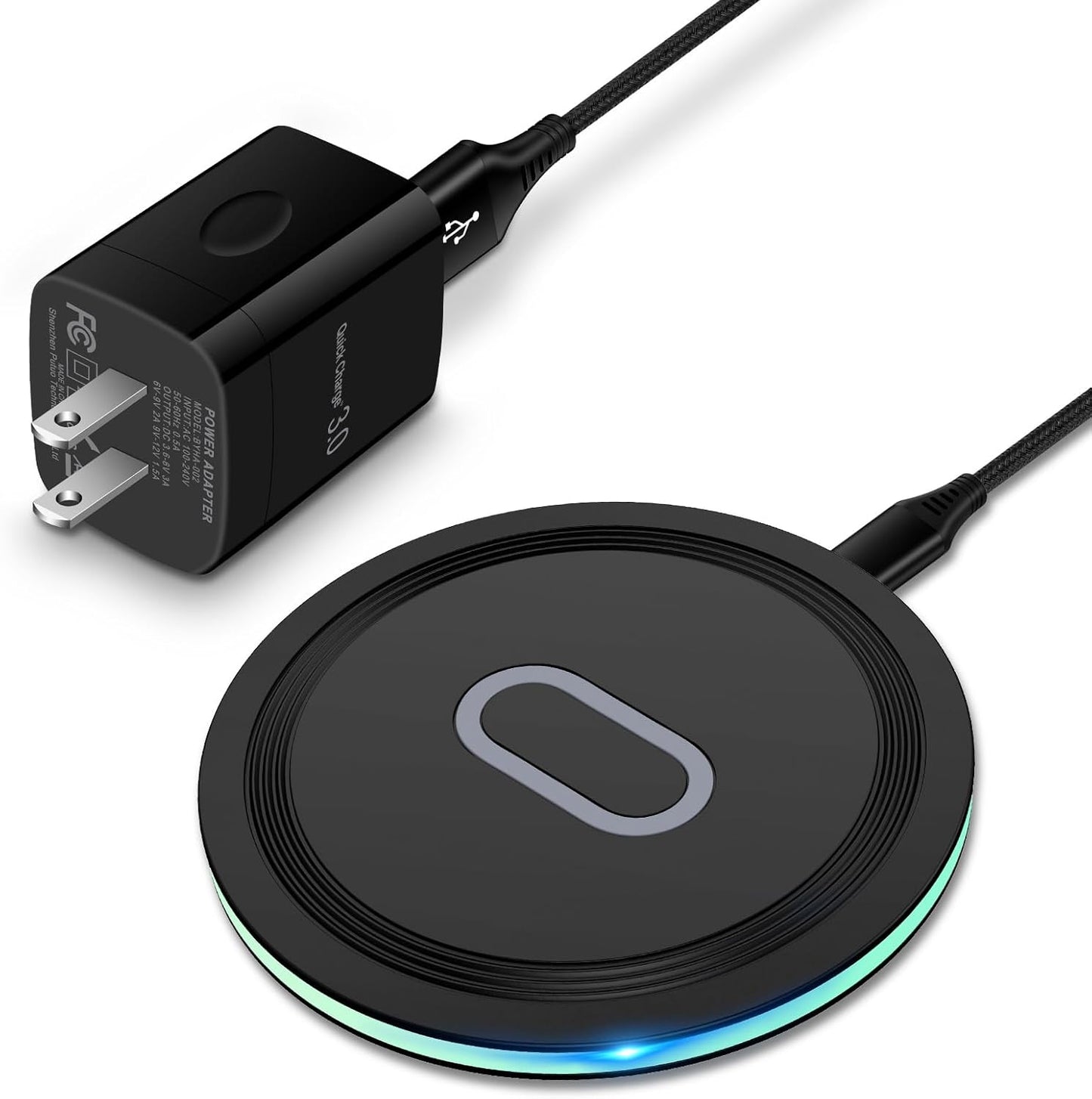Wireless Charger Samsung Fast Charging Pad for Samsung Galaxy S26/S25 Ultra/S24 FE/S23 Ultra/S22/S21/Z Flip 6 5,15W Wireless Charging Station Charger Mat and QC Adapter for Google Pixel 10 9 8a 7a
