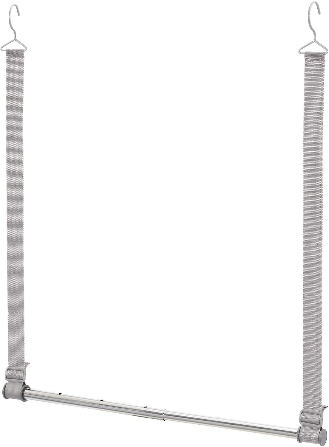 STORAGE MANIAC Hanging Closet Rod, Adjustable Width and Height Closet Hanging Organizer, Space-Saving Clothes Hanging Bar, Closet Extender Hanging Rod Double Closet Hanging Rod, 1 Pack Webbing