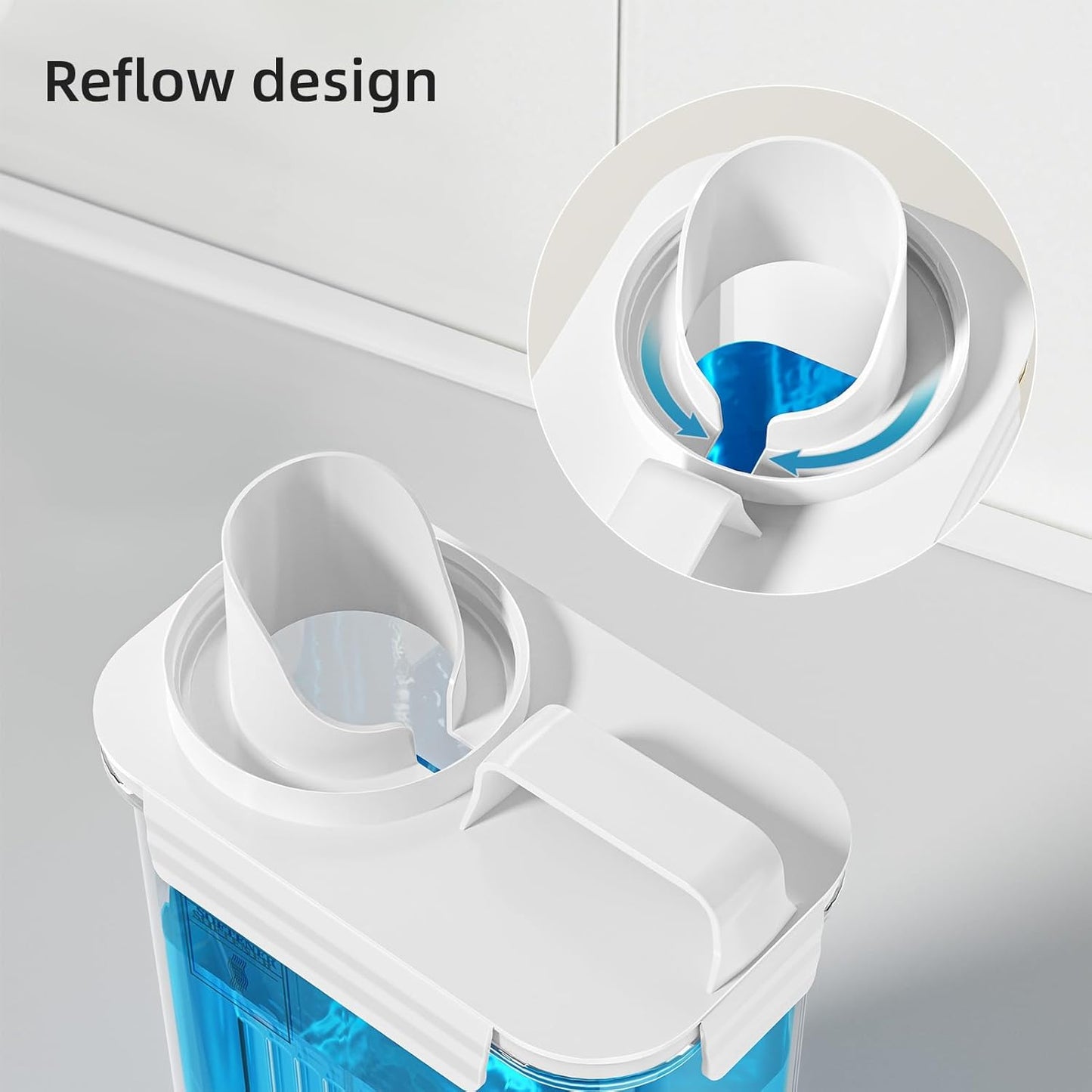 Laundry Detergent Dispenser for Laundry Room,94oz Fabric Softener Dispenser,Liquid Laundry Detergent Container,Laundry Detergent Organizer for Laundry Room Organization with 6 Labels,2 Pack