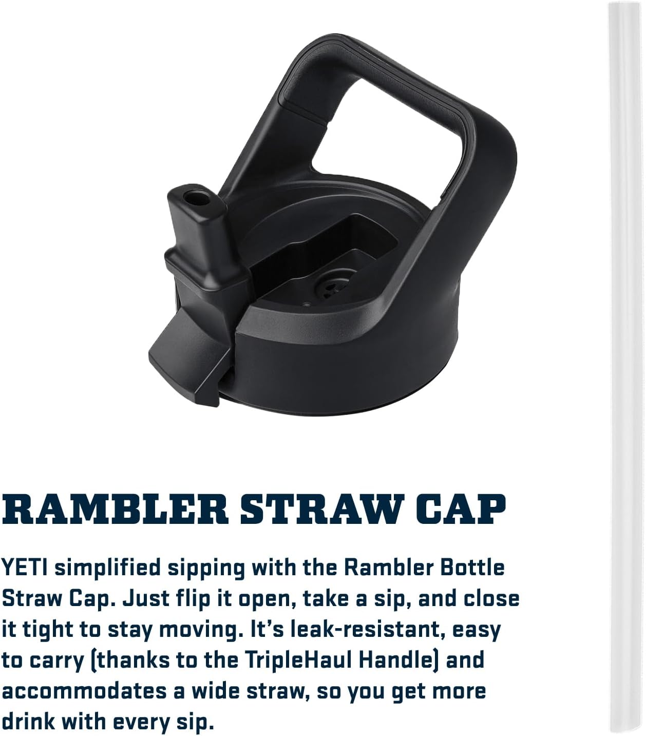 YETI Rambler Bottle Straw Cap, Fits 18/26/36/46/64 oz Bottles