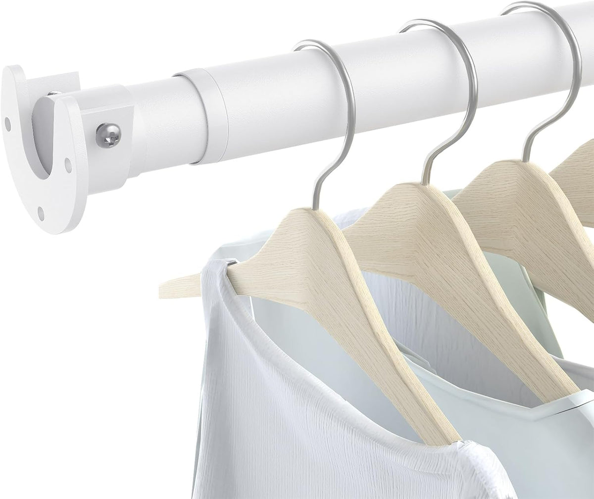 Closet Rod, 17-54in Stepless Adjuatable closet rods for Hanging Clothes