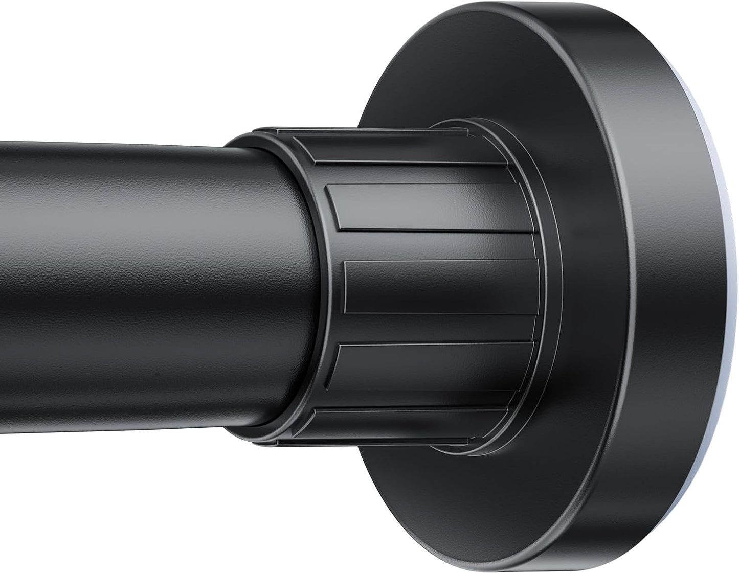 Ausemku Shower Curtain Rod 32-80 Inch Adjustable - Heavy Duty No drill Spring Tension Shower Rod, Non-Slip Rustproof Telescopic Rod for Bathroom, Black