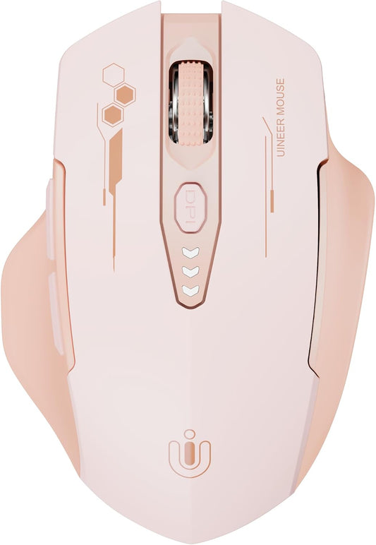 Uineer Bluetooth Mouse, Tri-Mode Wireless, Rechargeable, 3-Device Switch