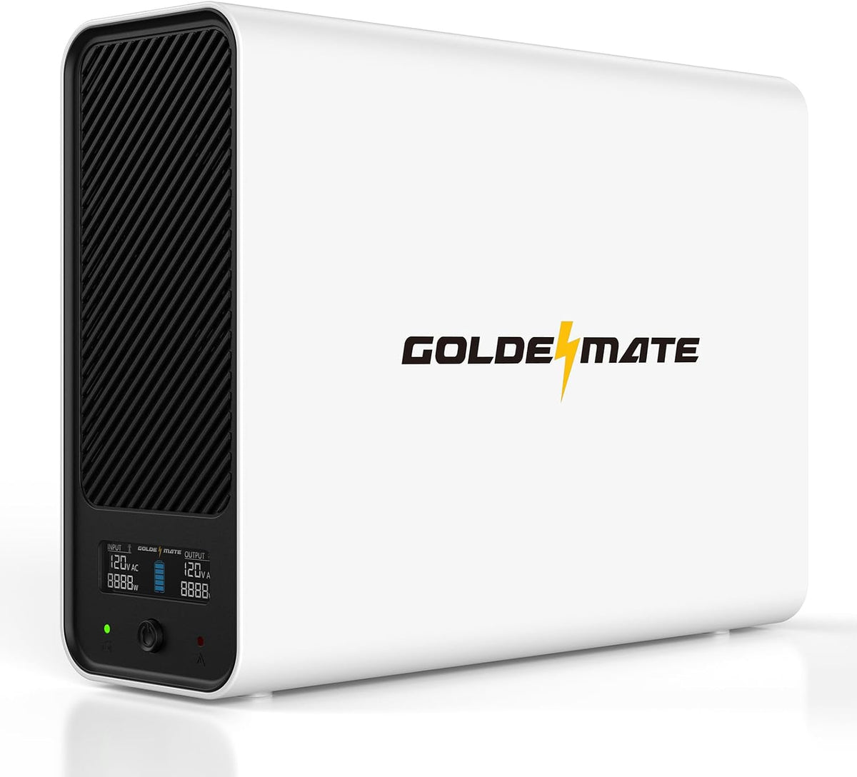 GOLDENMATE 1000VA/600W Lithium UPS Battery Backup & Surge Protector, White