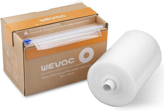 Wevac Vacuum Sealer Bags for Food, 8"x150' Roll, Fits Food Saver Machines