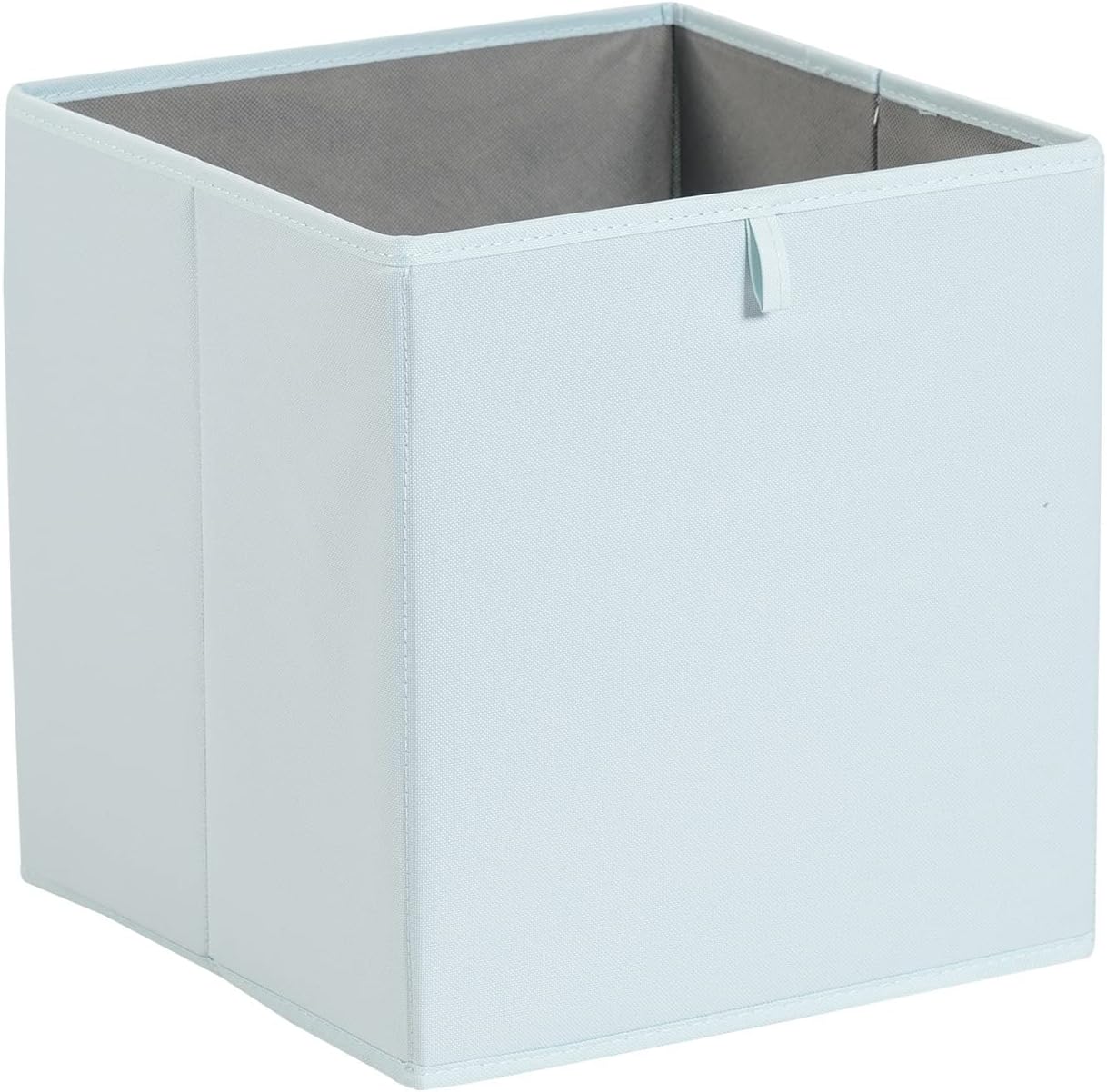 Amazon Basics Collapsible Cube Organizer Bins, Closet Storage Baskets for Shelves with Secure Pull Handle, Foldable Space-Saving, Jade Green, 13x15x13", 6-Pack