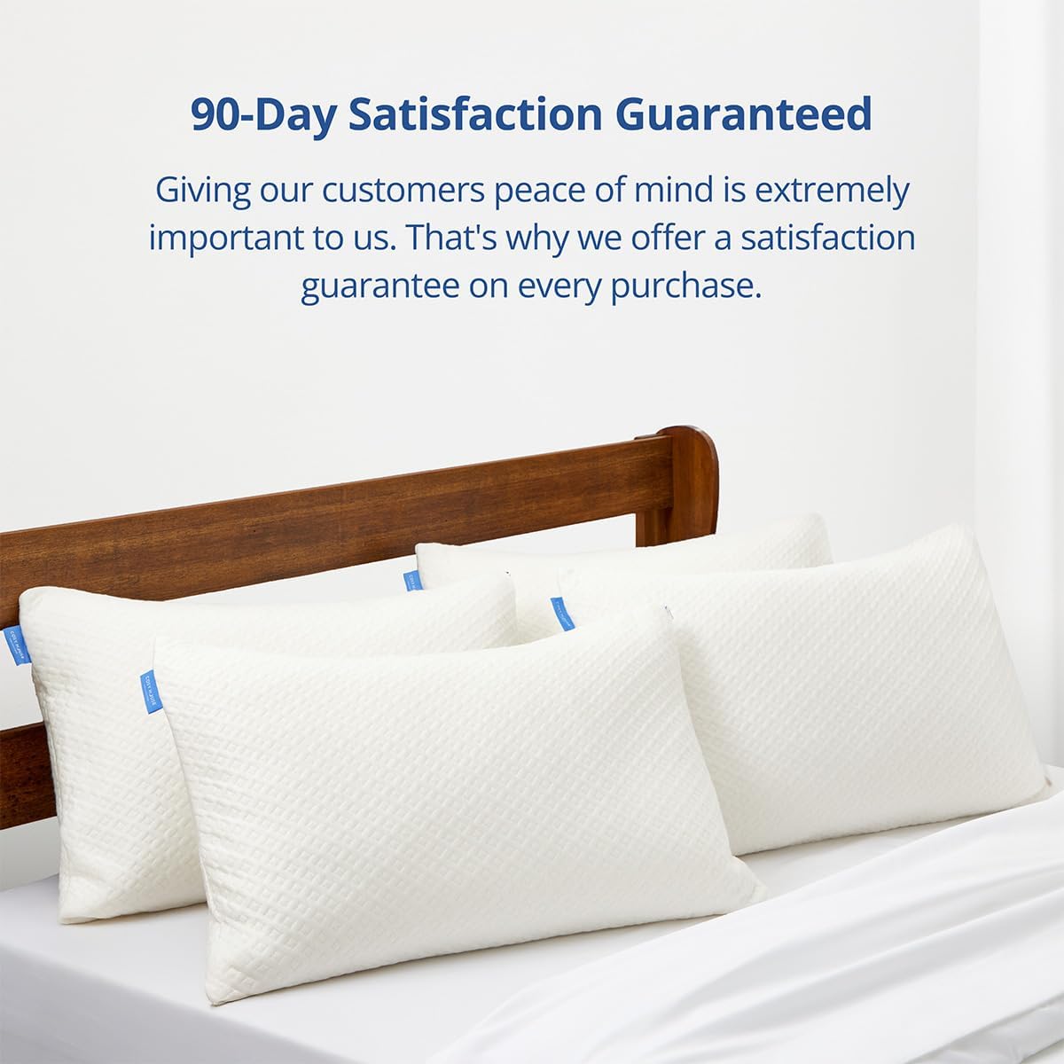 Cosy House Collection Luxury Rayon Derived from Bamboo Shredded Memory Foam Pillow - Adjustable & Removable Fill - Cool & Breathable Cover with Zipper for Side, Back, & Stomach Sleepers (Queen)