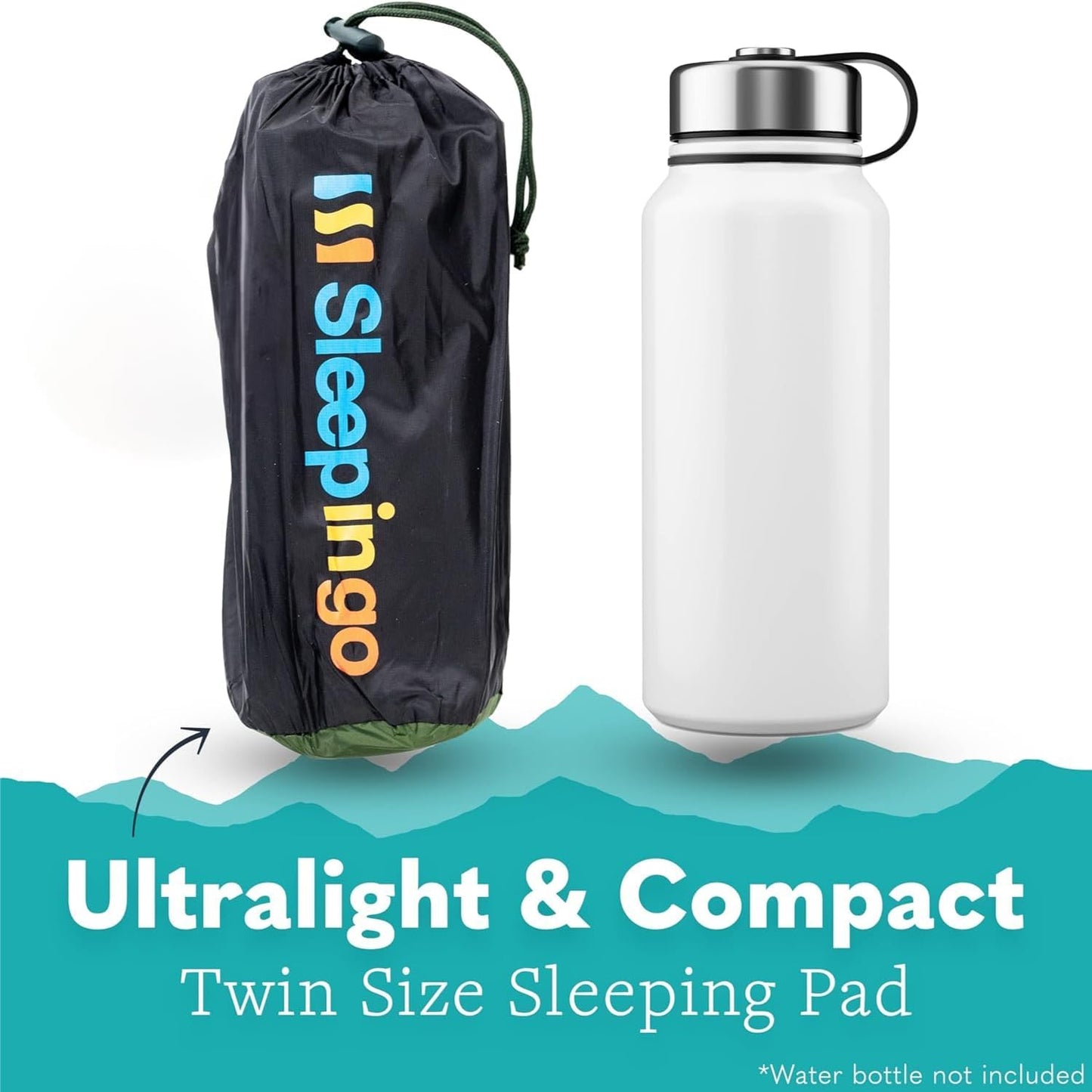 Sleepingo Ultralight Sleeping Mat - Inflatable & Compact Camping Air Mattress for Backpacking, Hiking- New