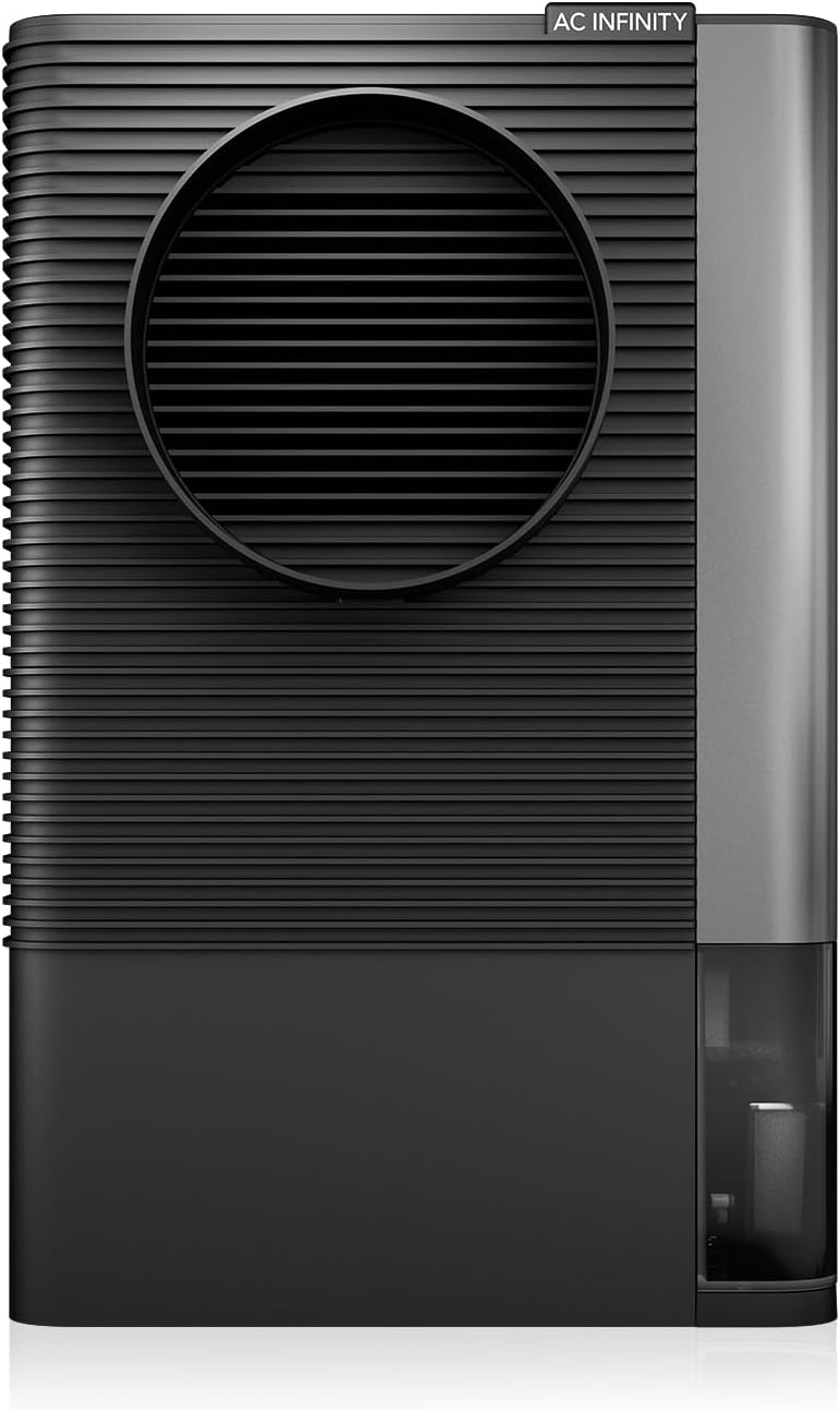 AC Infinity HYDRONE 5, Precision Plant Dehumidifier, 10 Distinct Drying Levels, PWM Rotary Motor, Effective in Extreme Hot/Cold Environments, Dual Duct Ports, for 2-3 Plants in Grow Tents