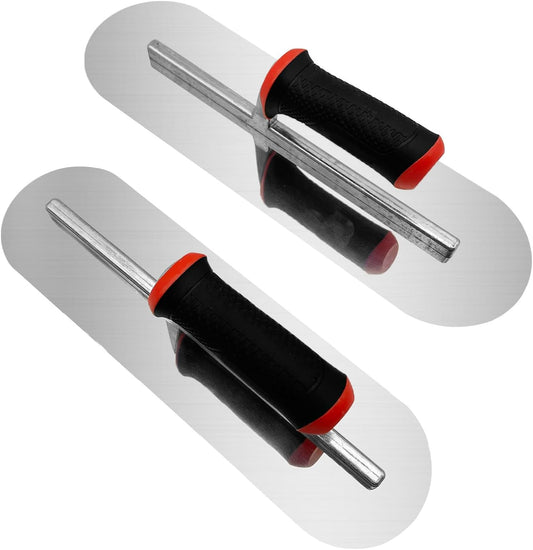 2 Pieces Pool Trowel, Stainless Steel Flat Finishing Trowel Set