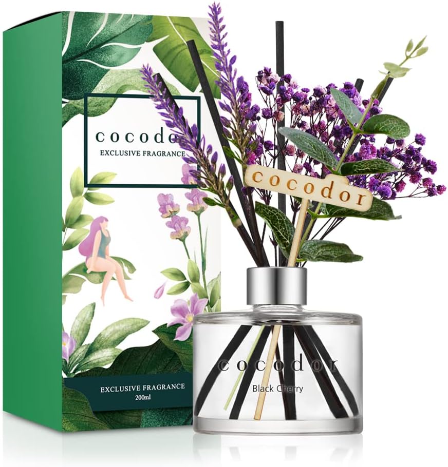 COCODOR Herbarium Reed Diffuser/Refreshing Air/6.7oz(200ml)/ Fragrance Scent Essential Oil Stick Diffuser Set for Bedroom Bathroom Home Décor