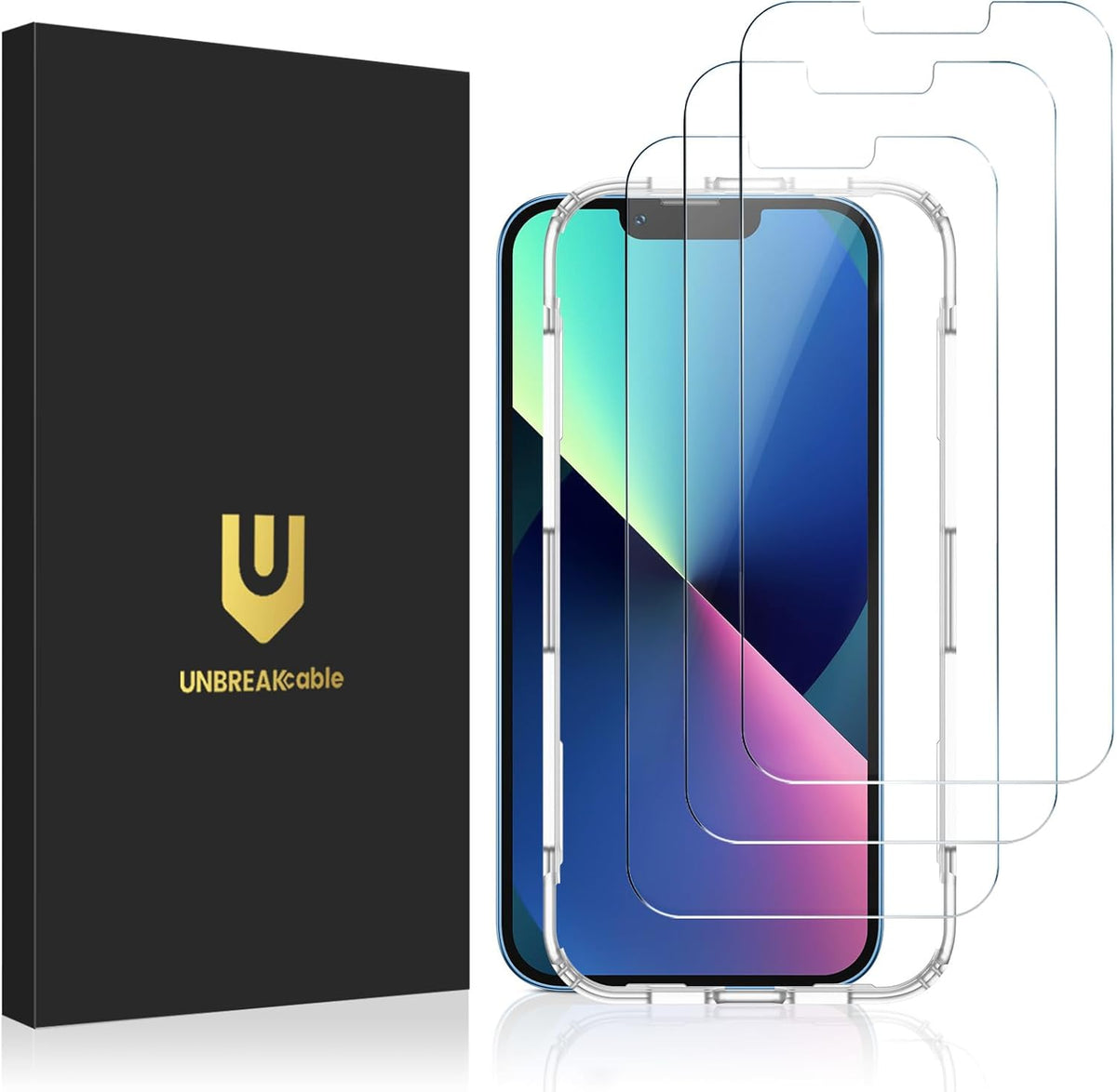 UNBREAKcable 3-Pack Screen Protector for iPhone 13 mini Tempered Glass