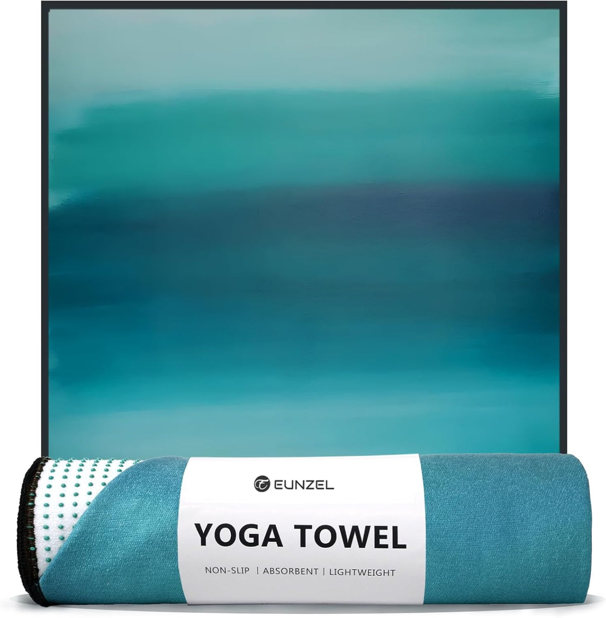 Eunzel Hot Yoga Mat Towel with Grip Dots, Printed Design 72" x 24"