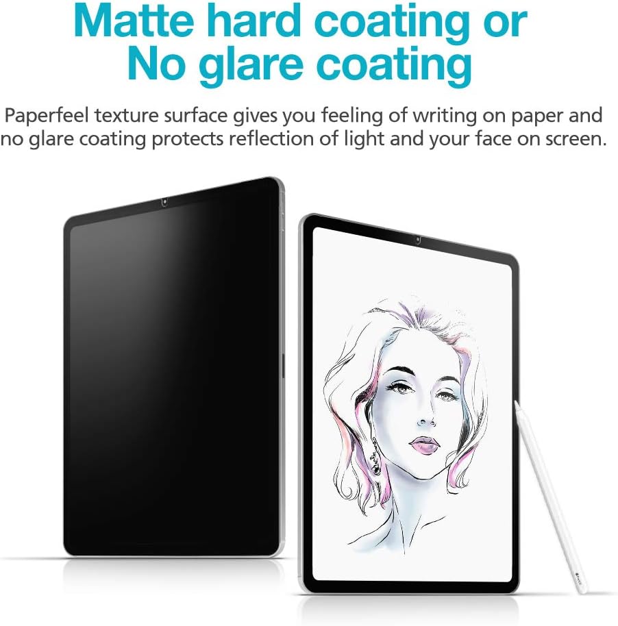 [1+1 Pack] For Galaxy Tab S6 Lite 10.4 Inch (2024/2022/2020), Paperfeel Screen Protector 1pc + Anti Glare Protector 1pc, Matte Anti Glare Anti Fingerprint Film with Blue Light Cut Filter, Compatible with S Pen