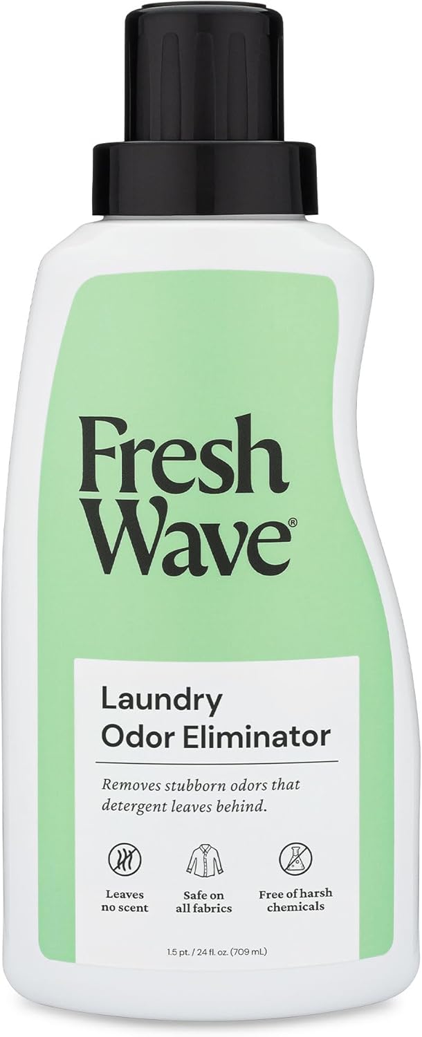 Fresh Wave Odor Removing Laundry Booster, 24 fl. Oz. | Laundry Scent Booster | Safer Odor Relief | Natural Plant-Based Odor Eliminator | Pet Bedding, Activewear, Blankets, Clothes & Fabrics