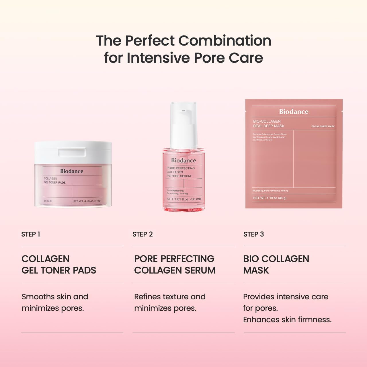 BIODANCE Pore Perfecting Collagen Peptide Serum, Skin Firming & Radiance, Plumping, Pore Care, Makeup Prep Serum for All Skin Types, Korean Skin Care, Self Care Gifts for Women | 1.01 fl.oz