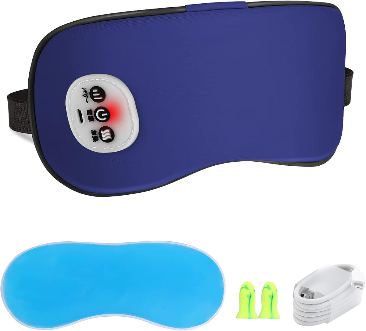 Cordless Heated Eye Massager with Cooling Eye Pad, Vibrating Heating Sleeping Mask for Men Women Kids -USB Charing Heated Eye Mask Electric for Dry Eyes, Relax,Travel (Pink)