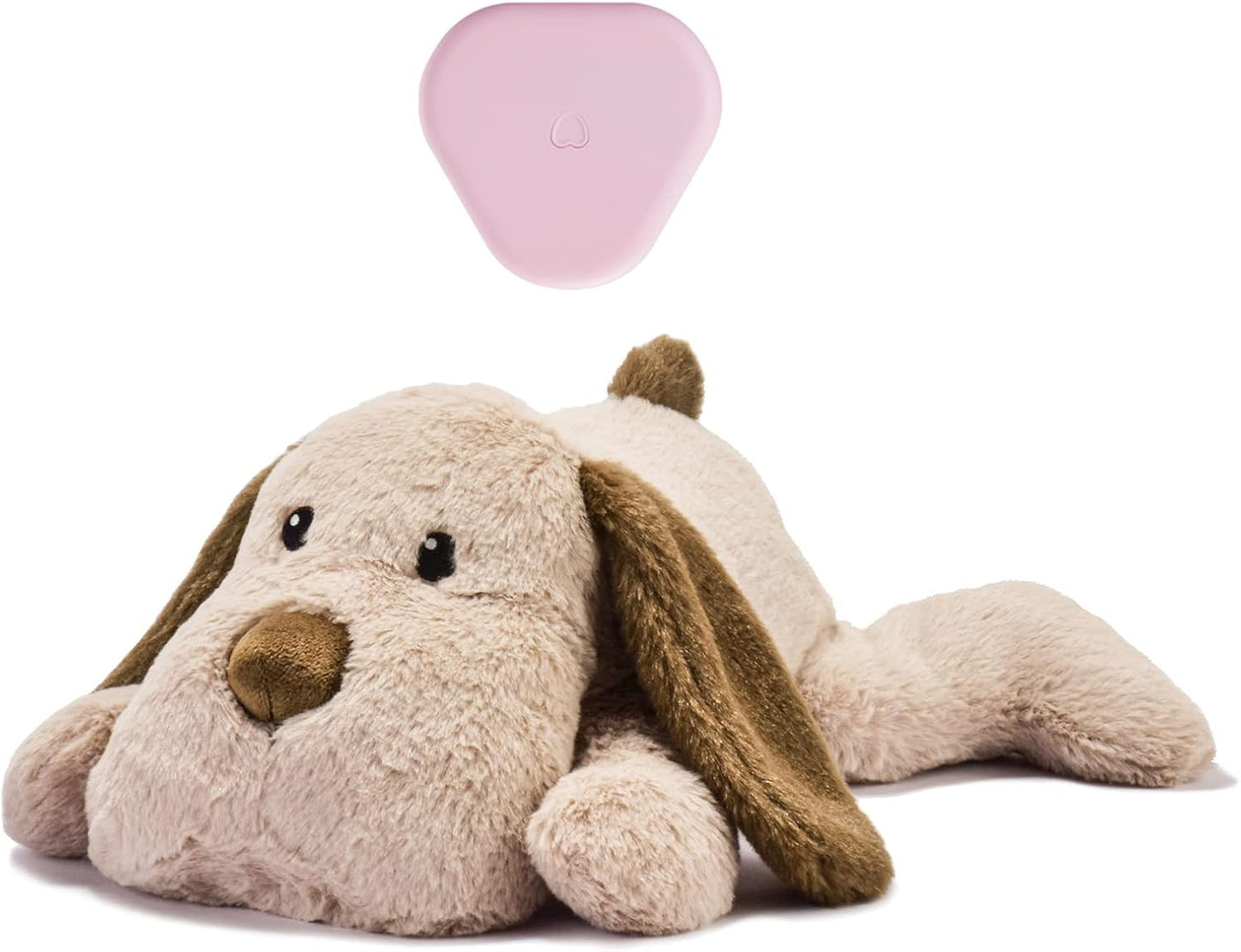 Moropaky Puppy Heartbeat Toy for Anxiety Relief Dog Behavioral aid Toy for Puppies Sleep Aid Separation Anxiety Soother Cuddle, Brown