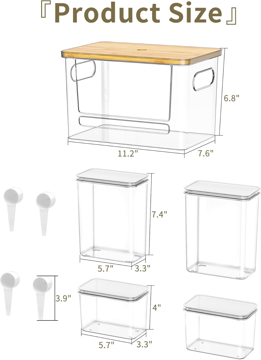 iCASA Trash Bag Holder Laundry Pods Container - 5 in 1 Garbage Bag Dispenser for 13/30/33 Gallon Bags, Clear Stackable Kitchen Under Sink Organizer Dishwasher Pod Storage Home Organization Must Haves