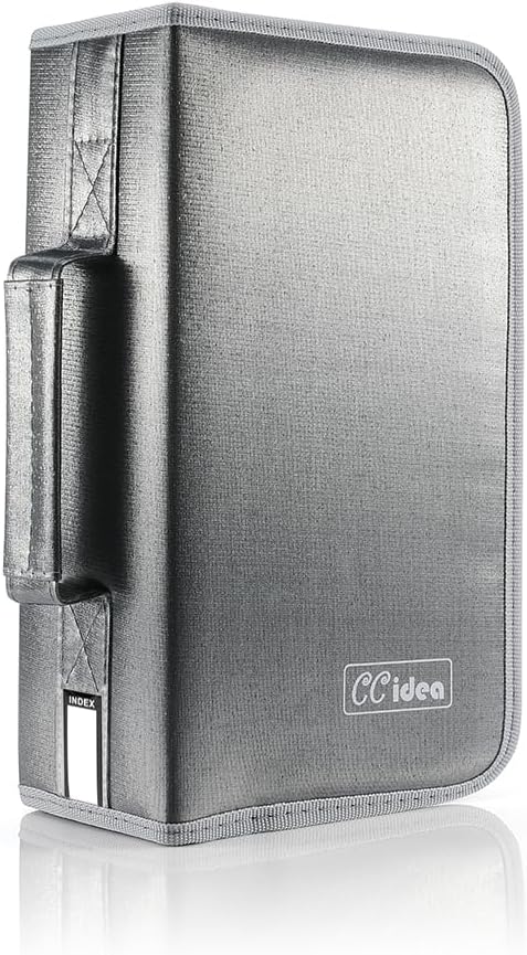 CCidea CD Case DVD Storage Holder, 128 Capacity DVD Cases Organizer CD Plastic Protective Carrying Binder,Portable Cd Wallet for Home Travel (Gray)