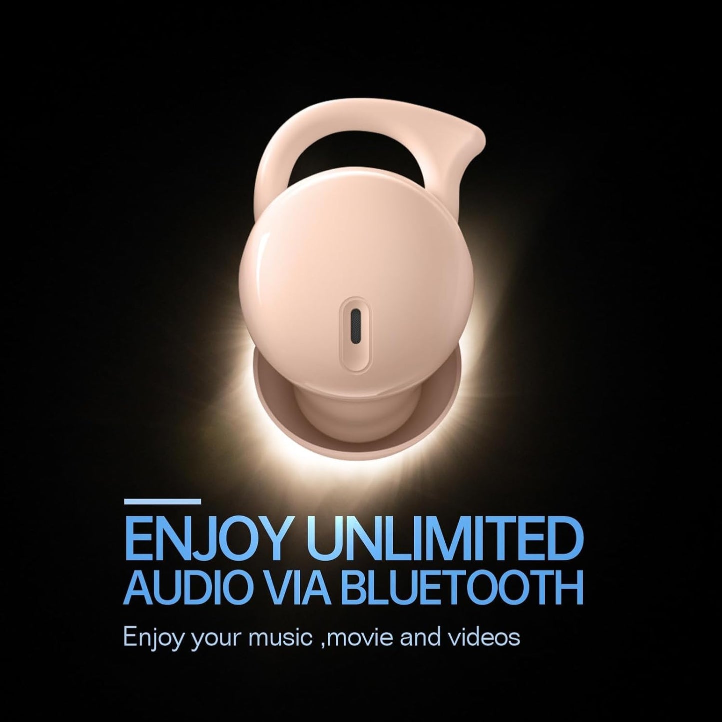 Invisible Sleep Headphones,Sleep Earbuds for Side Sleepers,Small Comfortable Fit Noise Blocking Sleep Earbuds,Bluetooth 5.3 Wireless Earphones, in-Ear Ear Buds for Sleeping (Beige)
