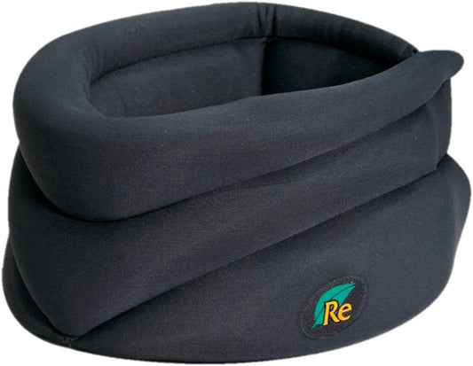 Caldera International - Releaf® Neck Rest – Soft Neck Brace for Neck Pain and Support, Comfortable Neck Brace for Sleeping, Cervical Collar Neck Support Brace for Travel, Reading - Medium, Black