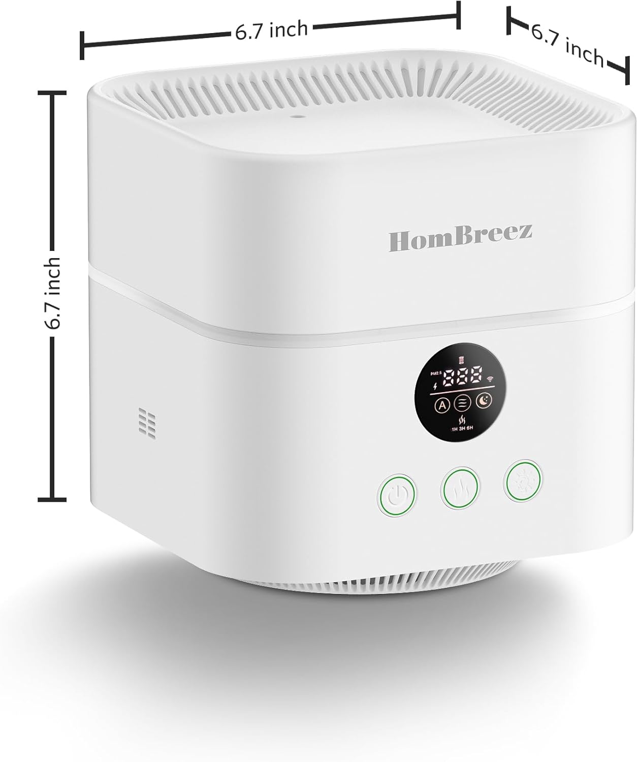 Air Purifier and Humidifier Combo for Bedroom, Covers Up to 200ft², H13 True HEPA Filter, 400ML Water Tank, Quiet Cool Mist Top Fill Essential Oil Diffuser for Baby, Pet Room, APP Control