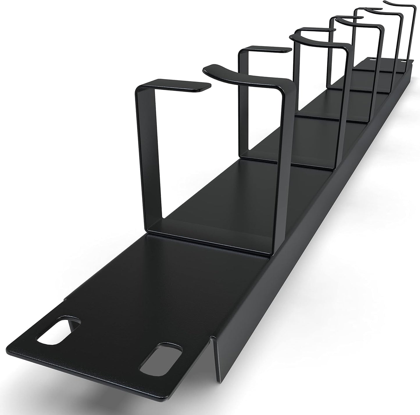 1U Cable Management Panel (2 Pack) for 19" Server Rack - Tupavco TP1724 | Wire manager panel for organizing a standard 19in rackmount, with 5 D-ring hooks