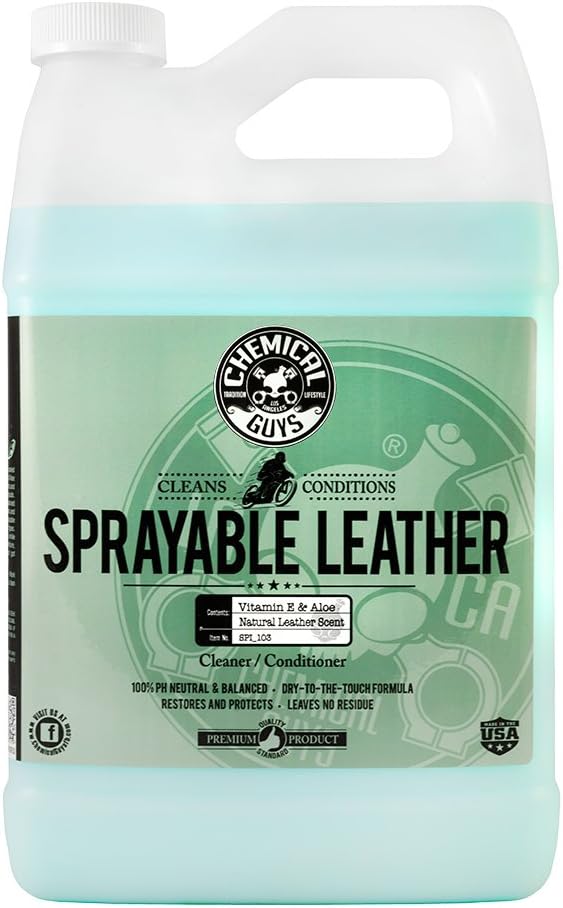 Chemical Guys Sprayable Leather Cleaner and Conditioner in One - Cleans, Conditions, and Protects Leather, Vinyl, Faux & More, Safe for Cars, Furniture & Apparel - 16 oz