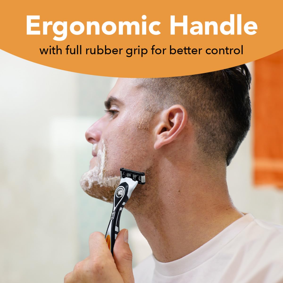 BIC Flex 5 Men's Refillable 5-Blade Razors with 1 Handle and 7 Cartridges, Smooth Shave Gift for Men