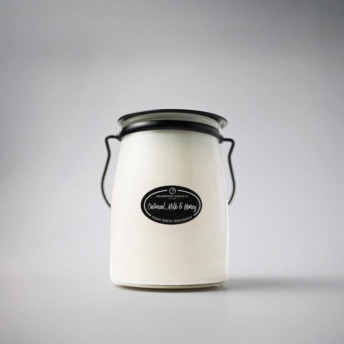 Milkhouse Oatmeal, Milk & Honey Soy Candle, 22 oz Butter Jar, 120+ Hr Burn