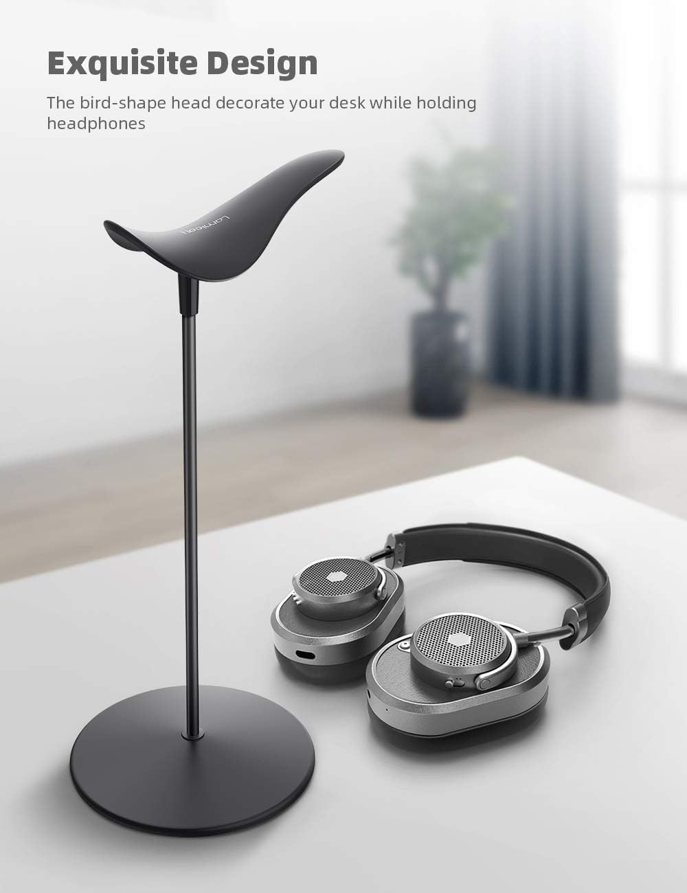 Lamicall Headphone Stand Desktop Headset Holder, Elegant Earphone Stand
