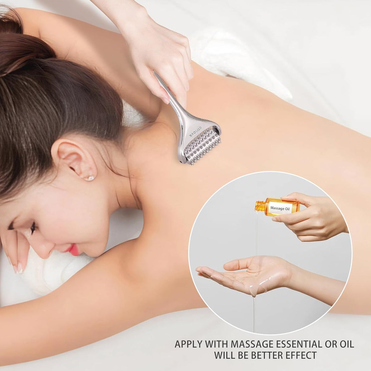Acupuncture Massage Roller with Acupressure Spikes Roller Massager