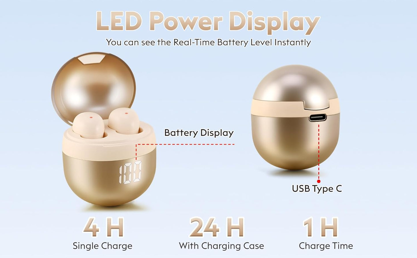 Smallest Sleep Earbuds for Side Sleepers, [Upgrade 2026 Version] Ultra-Comfort & Lightweight Wireless Mini Sleep Headphones for Small Ears, No Low Battery Beep Ear Buds for Sleeping Working