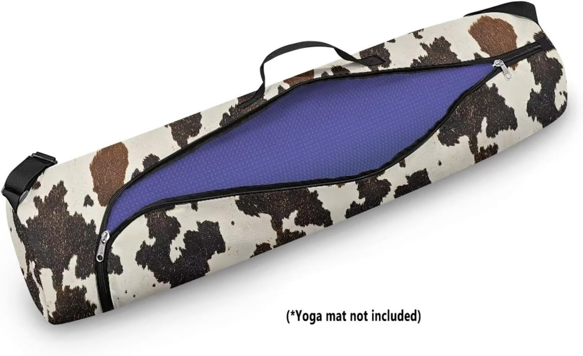 Yoga Mat Bag with Adjustable Shoulder Strap and Handle Zipper, 30in Wide x 6.3in Diameter for Yoga Mat Storage