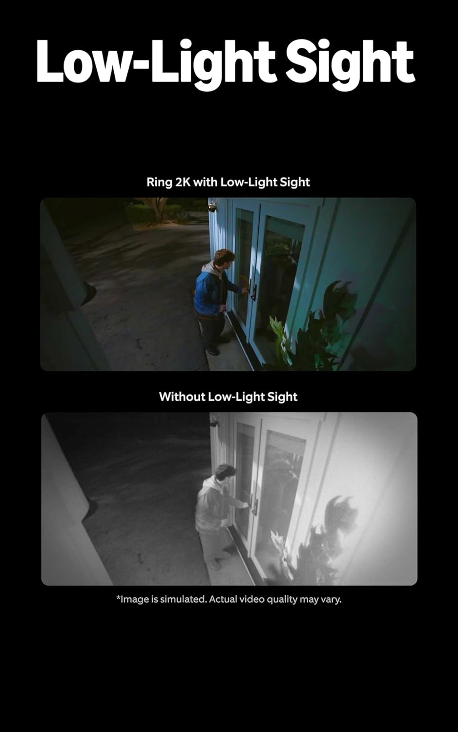 Ring Outdoor Cam Plus, Battery (newest model), Home or business security, Wide-Angle 2K Video with Ring Vision, Low-Light Sight for full-color night vision, Mount-Anywhere Versatility, White