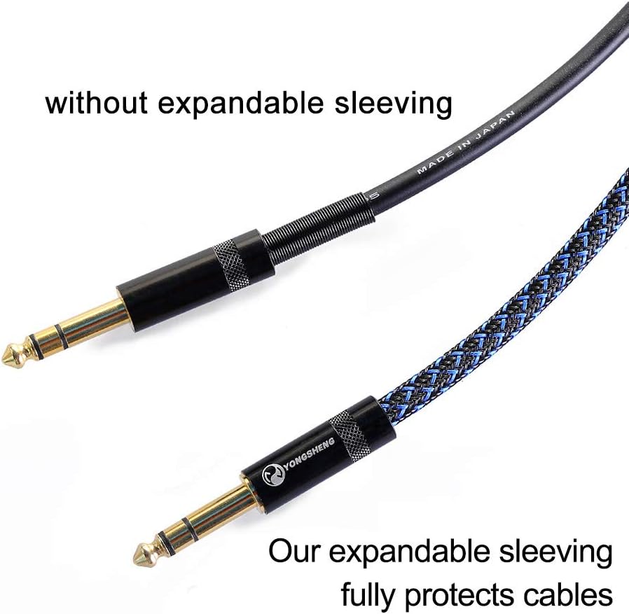 100ft - 1/4 inch PET Expandable Braided Sleeving – BlackBlue – Alex Tech Braided Cable Sleeve
