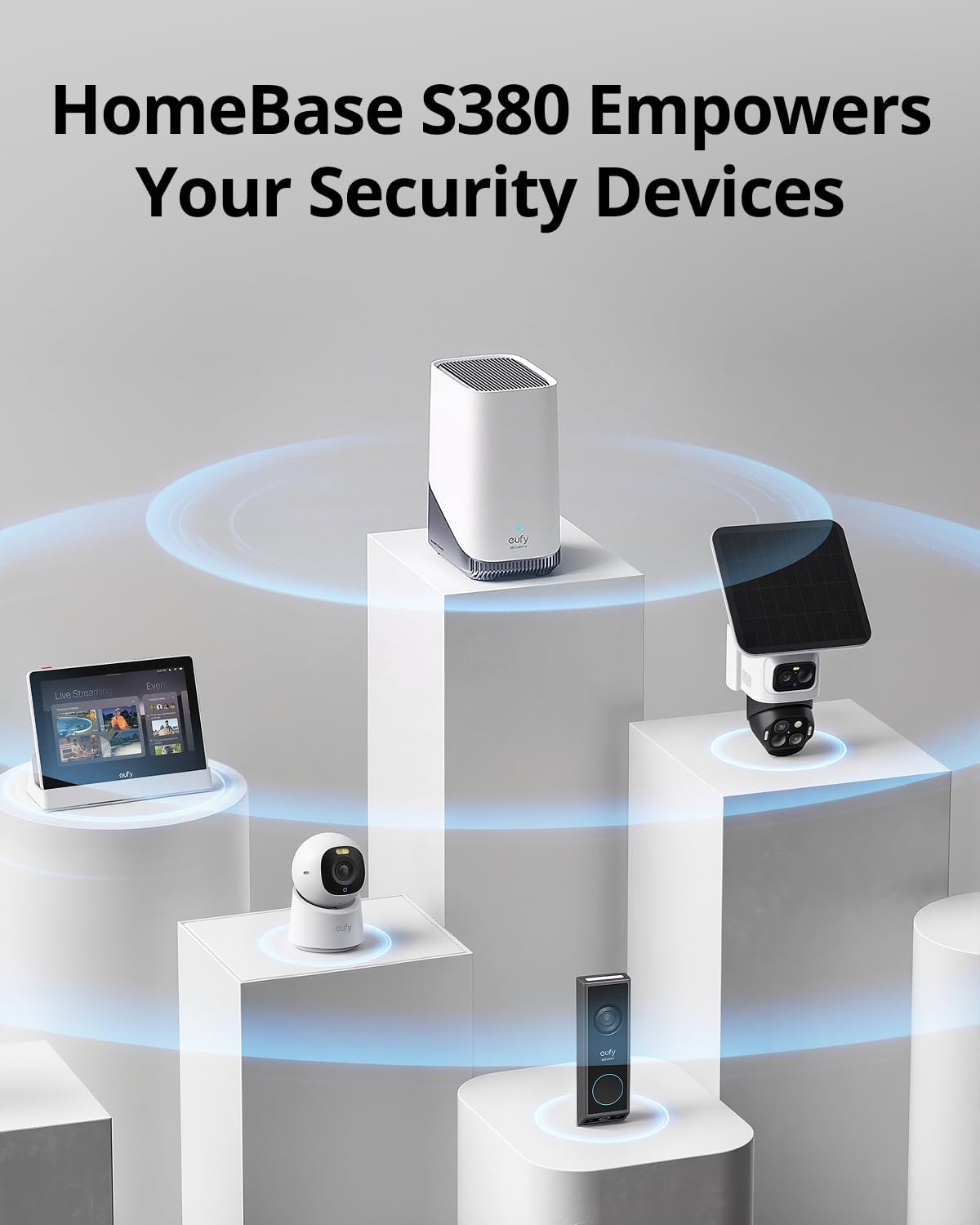 eufy Security HomeBase S380 (HomeBase 3),eufy Edge Security Center, Local Expandable Storage up to 16TB, eufy Security Product Compatibility, Advanced Encryption,2.4 GHz Wi-Fi, No Monthly Fee
