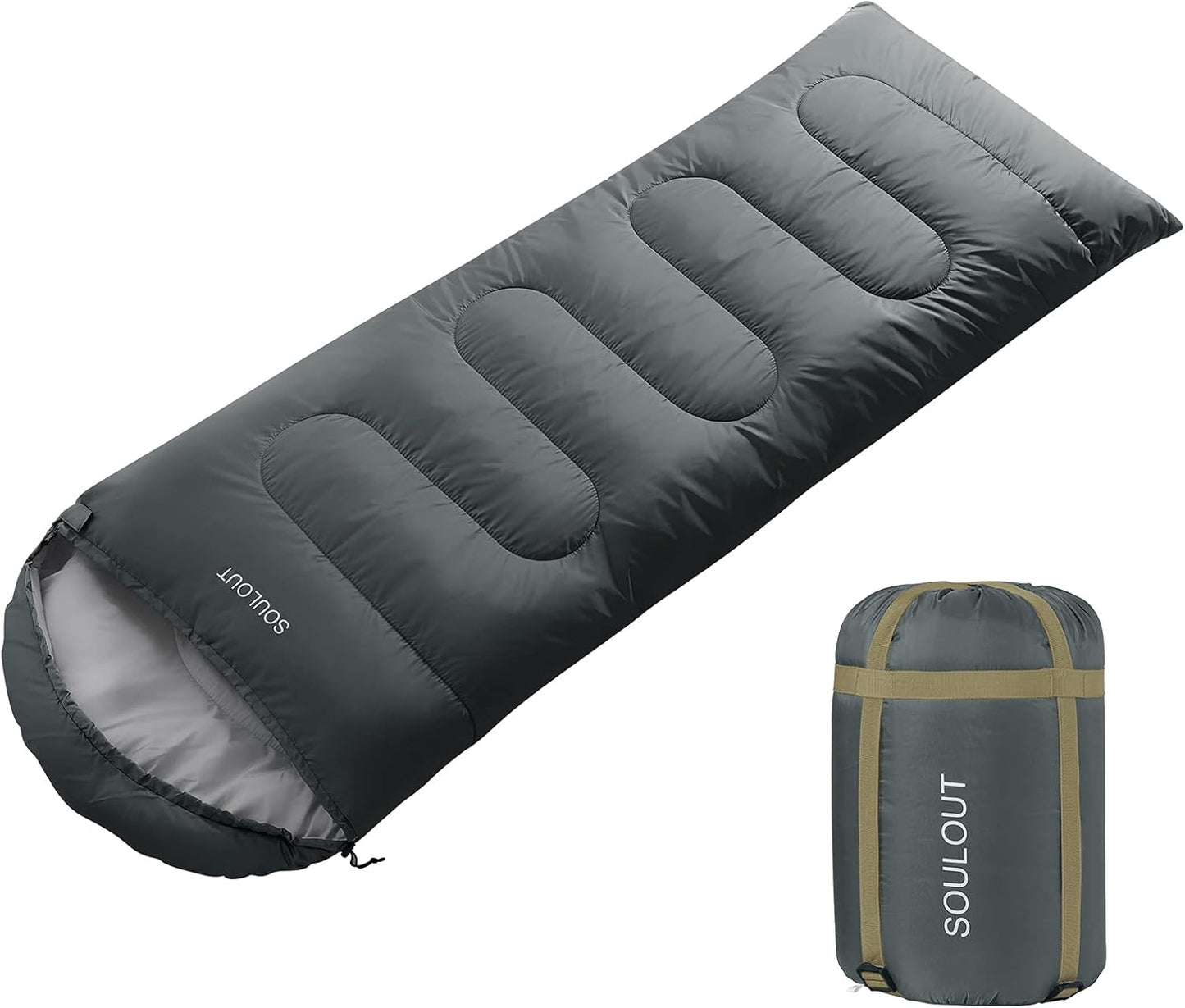 3-4 Season Sleeping Bag for Adults & Kids, Lightweight Warm Cold Weather Camping Bag with Waterproof Compression Sack – Portable for Hiking, Backpacking, Traveling & Outdoor Adventures