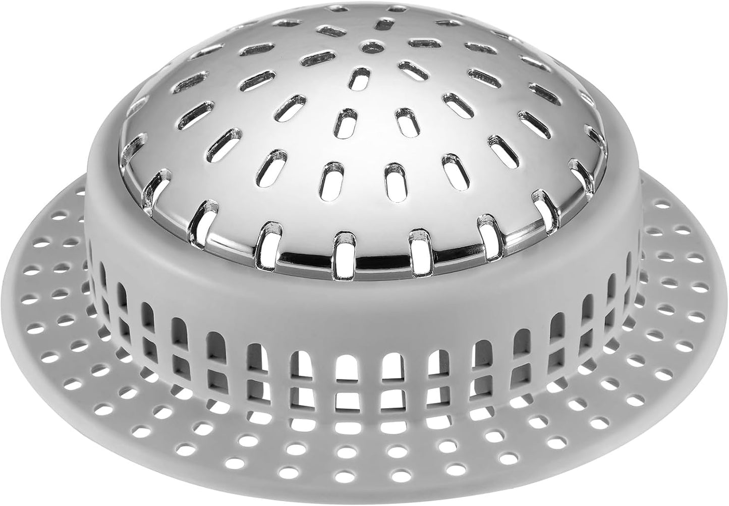 Aluvor Bathtub Drain Hair Catcher Shower Drain Cover Sink Drain Protector for Pop-Up & Regular Drains, Grey