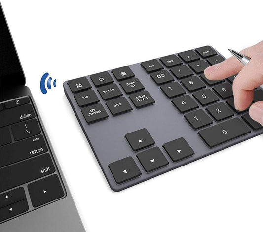 JOYEKY Wireless Number Pad Bluetooth 5.0 Numeric Keypad for Laptop (Gray)