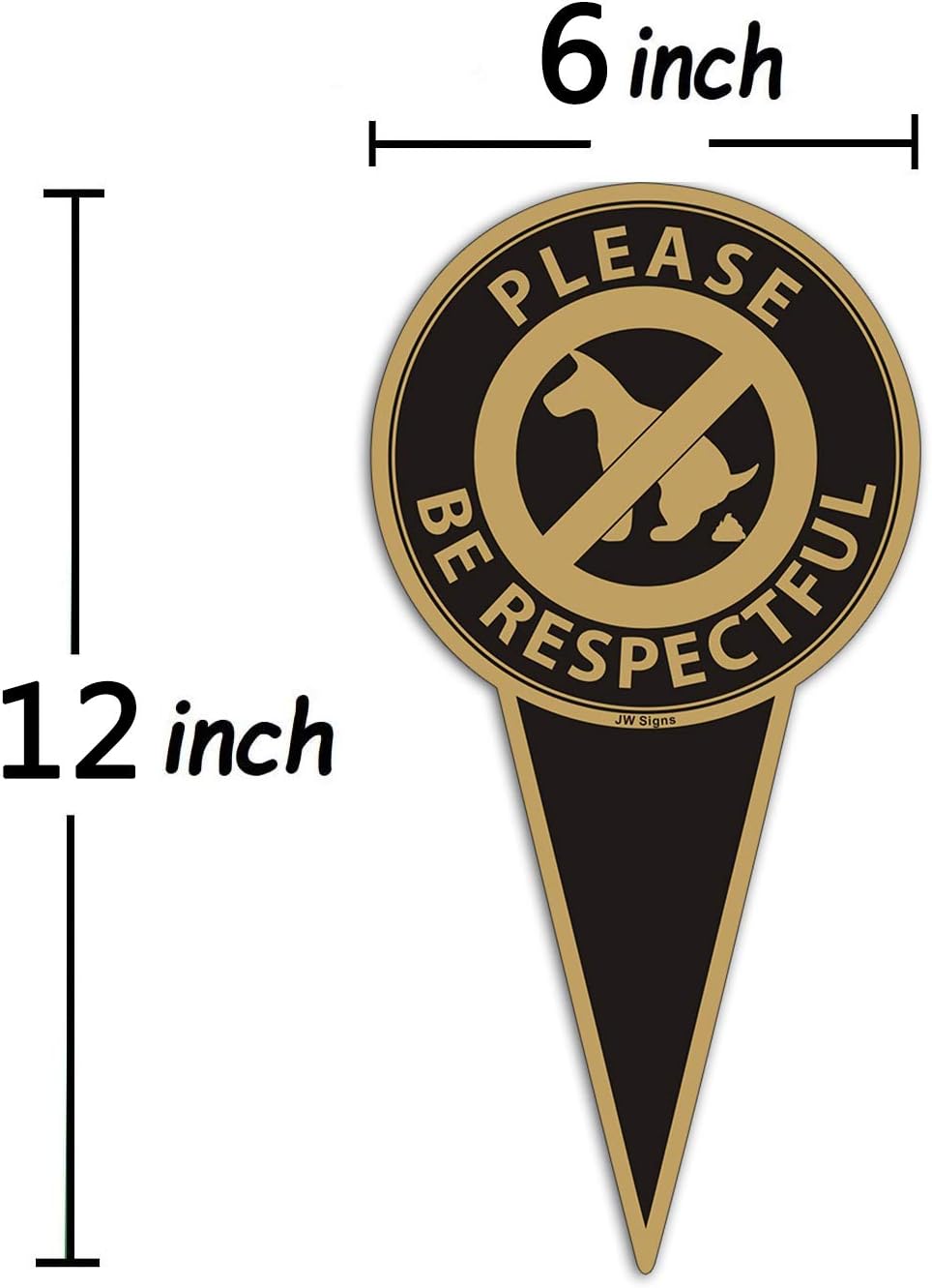 Please Be Respectful (4Pack)12"x6" No Dog Poop Yard Metal Signs Double Sided No Pooping Dog Sign UV Protected and Weatherproof Stop Dogs from Pooping or Peeing On Your Lawn Yard Sign