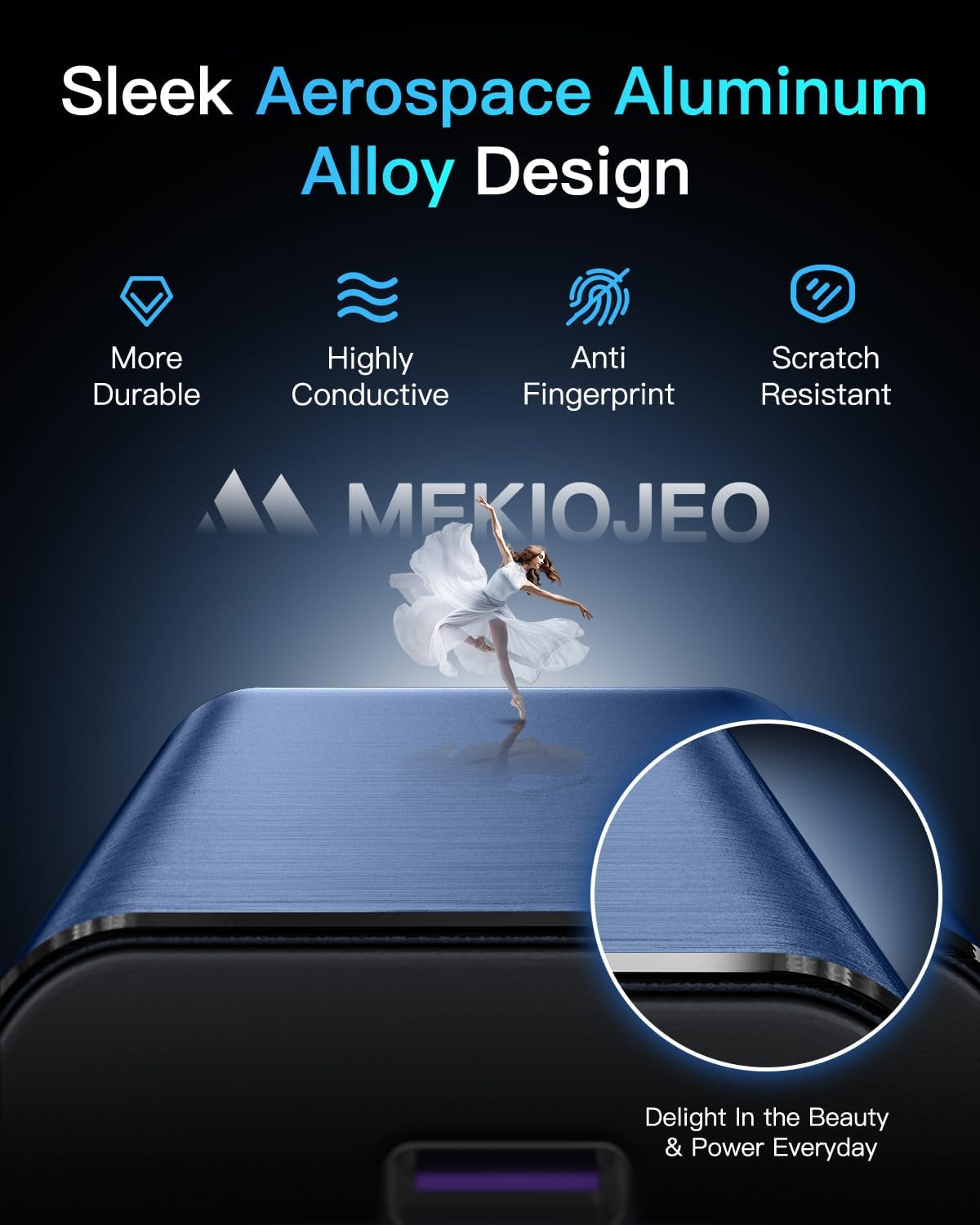 MEKIOJEO 12 Ports Aluminum Alloy 380W Charging Station Fast USB C Charger Block 65W Laptop GaN Charger for MacBook Pro/Air/iPad Pro/iPhone (Blue)