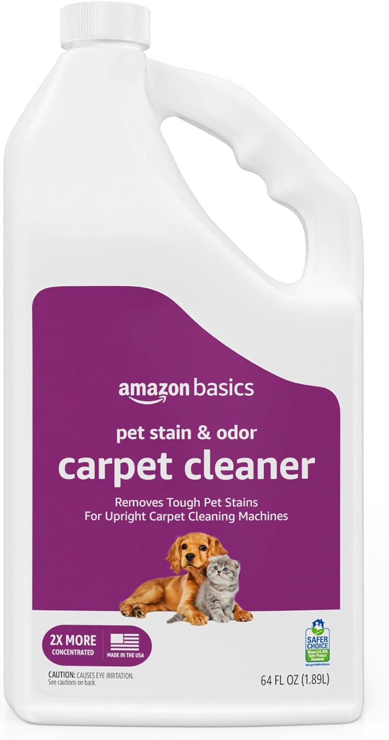Amazon Basics Carpet Cleaner, Carpet Stain Remover, Fresh Scent, 64 fl oz, Packaging May Vary