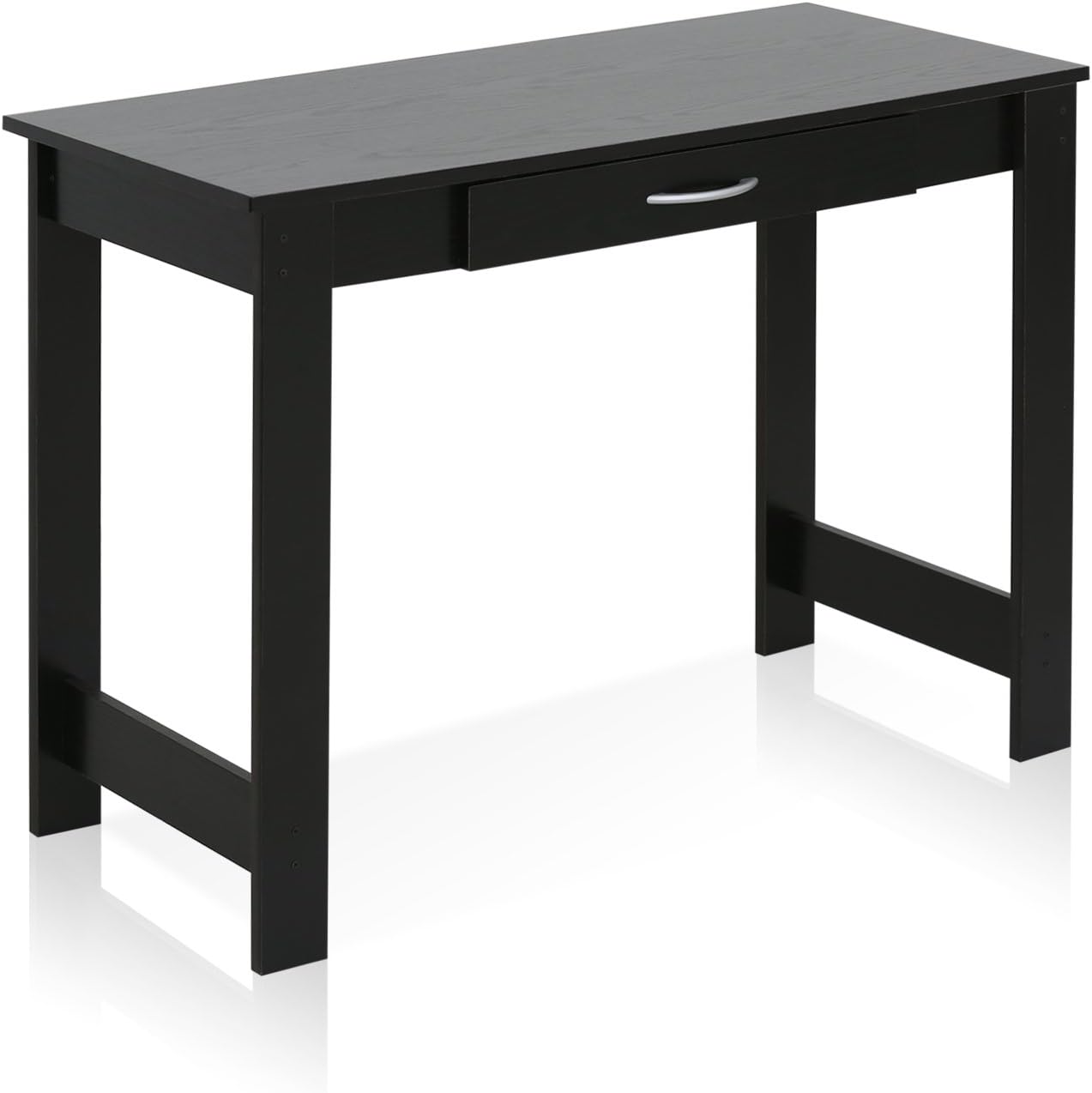 FURINNO Jaya Writing Desk For Residential Use With DrawerBlack, Blackwood, Large