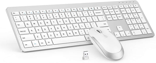 seenda Wireless Keyboard and Mouse Combo, Slim Full-Size Design