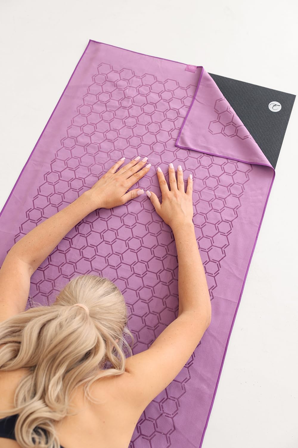 Eunzel Double Sided Silicone Yoga Mat Towel, 72" x 26.5"