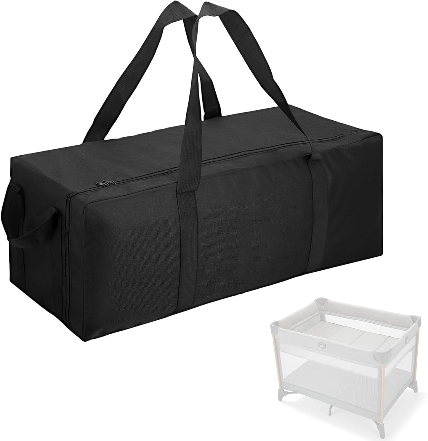 Carrying Bag Compatible with Graco Pack n Play, Replacement Nylon Foldable Travel Carrying Case for Graco Pack n Play, Lightweight & Waterproof Storage Bag for Airplane and Train Travel