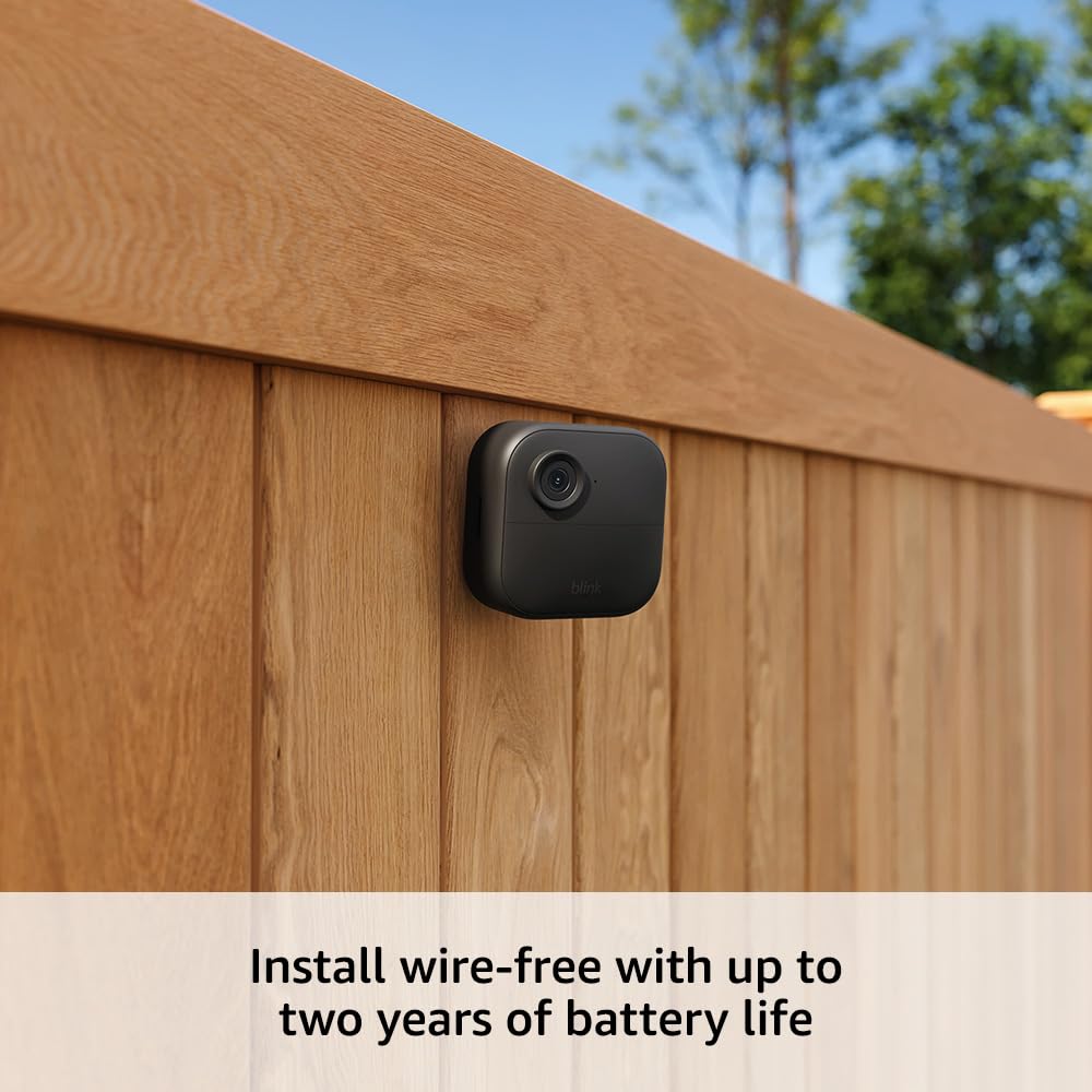 Blink Outdoor 4 – Wireless smart security camera, two-year battery life, two-way talk. Required Sync Module not included – Add-on camera