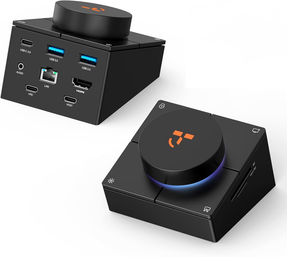 TobenONE 10-in-1 USB C Hub with Shortcut Keys, Volume Knob, 4K HDMI